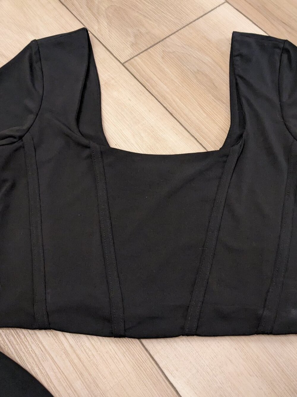Scooped Neck Cropped Long Sleeve - Size Small